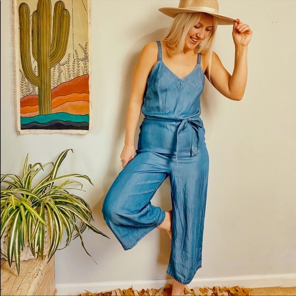 Universal Thread Pants - Universal Thread | Chambray Wide-Leg Jumpsuit